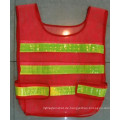 Polyester Mesh Traffic Weste / Warnung Weste mit reflektierendem Streifen